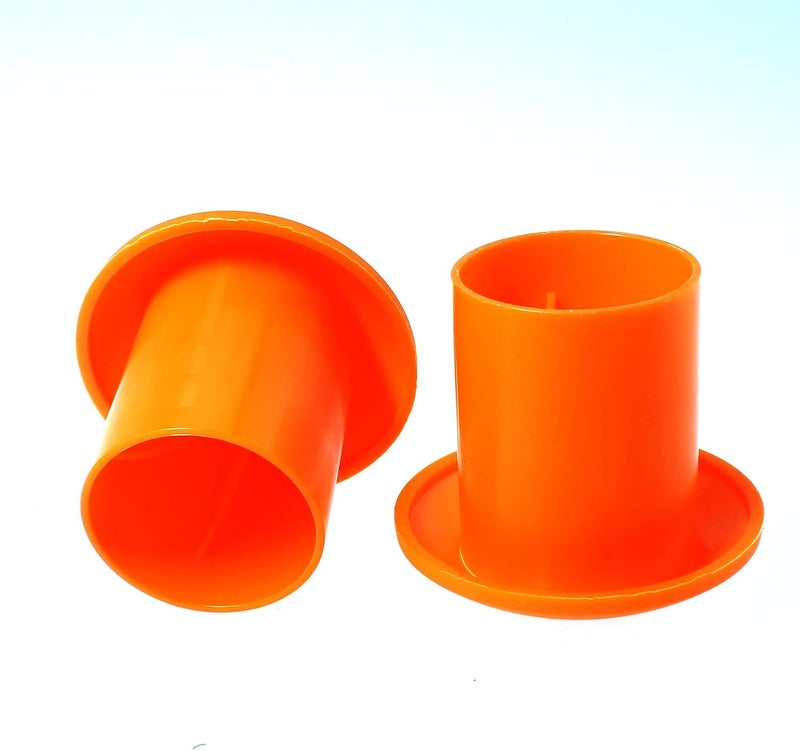 TAODAN 10PCS Orange Plastic Reinforced Protective Covers Reinforcing Sleeve Protection Cap for 10-25mm Diameter Reinforcement - Image 3